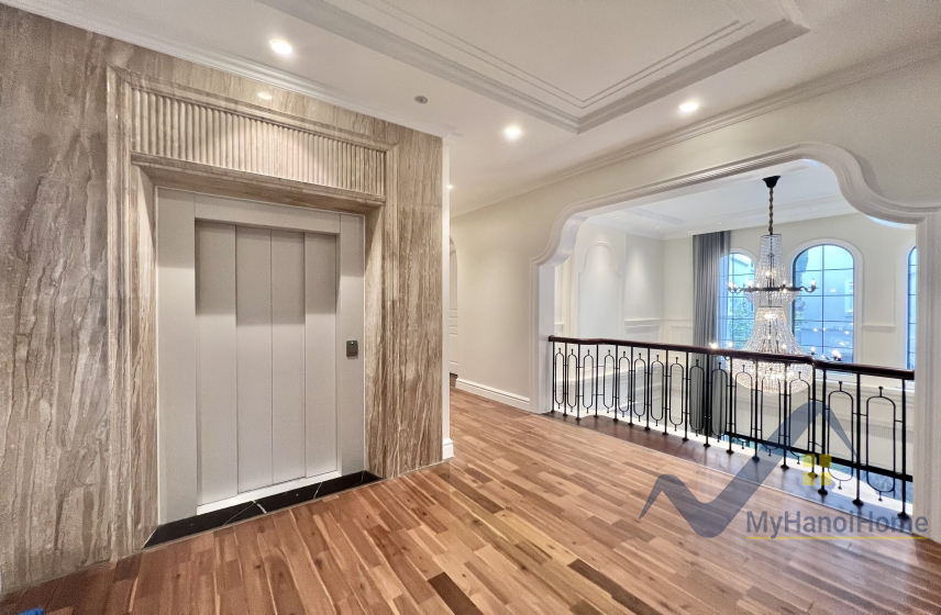 Biệt thự cho thuê Vinhomes Riverside đơn lập nội thất Indochine 15