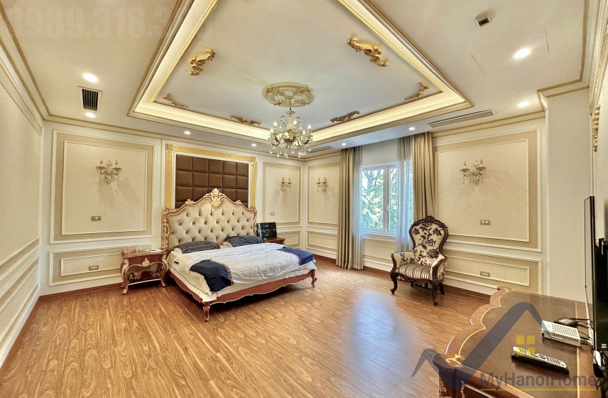 Biệt thự đơn lập căn góc Vinhomes Riverside cho thuê full nội thất 9