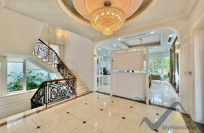 Biệt thự đơn lập cho thuê Vinhome Riverside 5PN, đủ đồ thang máy 4