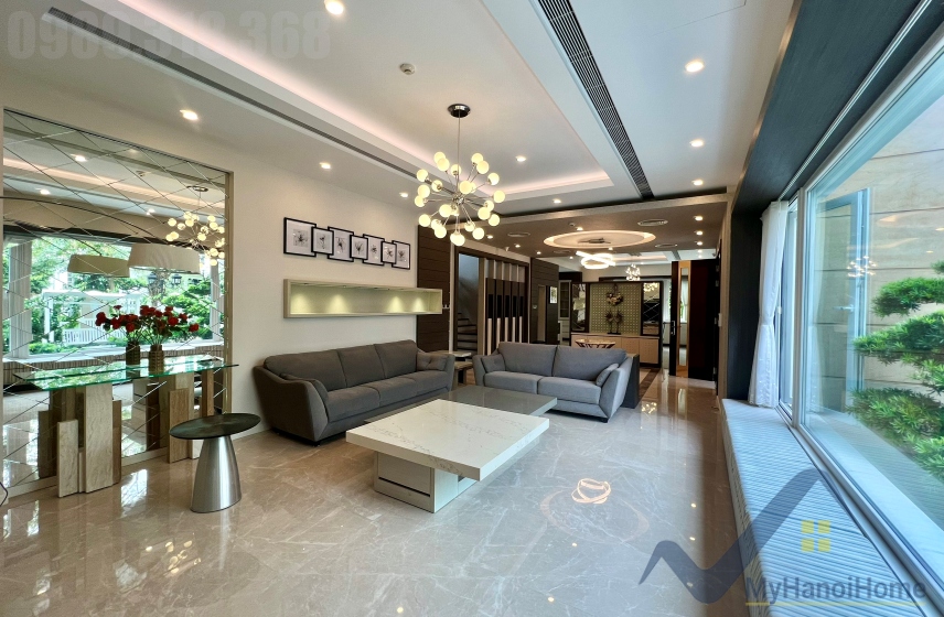 Biệt thự đơn lập cho thuê Vinhomes Riverside 4PN trang bị đủ đồ 1