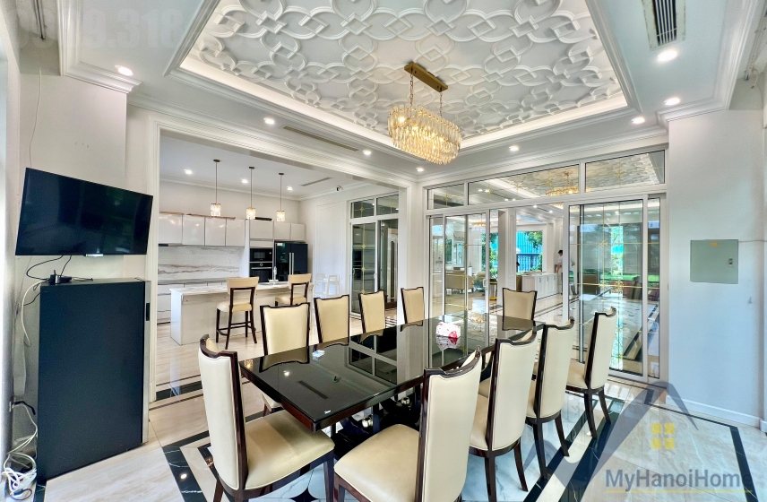 Biệt thự đơn lập cho thuê Vinhomes The Harmony nội thất hiện đại 7