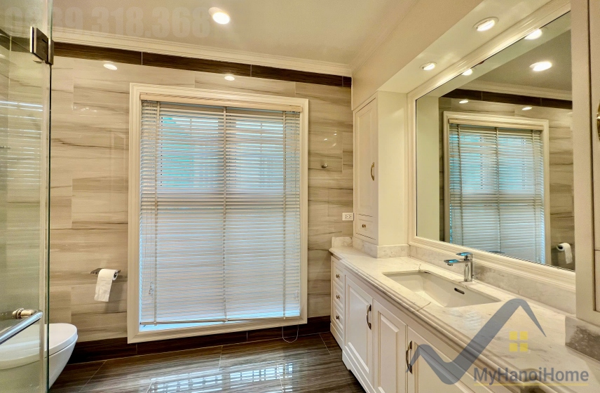 Biệt thự đơn lập view sông cho thuê tại Vinhomes Riverside đủ đồ 19