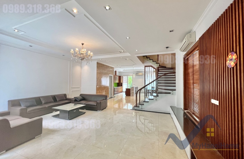 Biệt thự song lập Vinhomes Riverside cho thuê, nội thất hiện đại 1