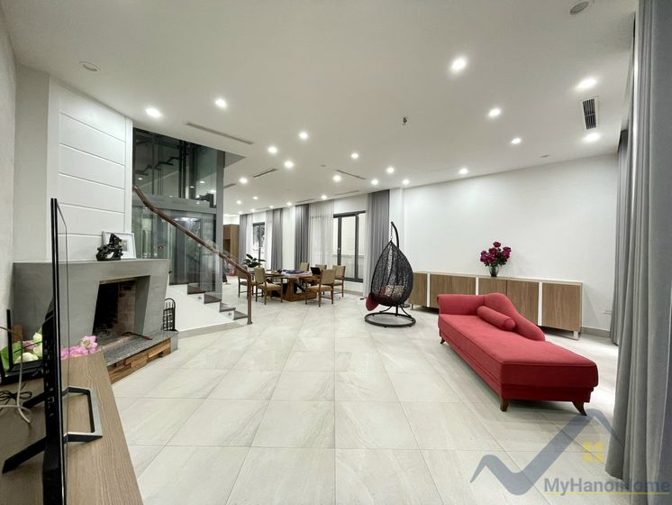Căn biệt thự đơn lập cho thuê tại Vinhome Riverside đủ đồ 4
