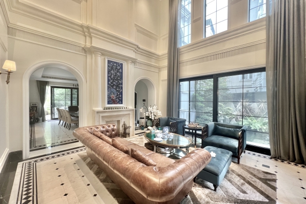 Biệt thự cho thuê Vinhomes Riverside đơn lập nội thất Indochine