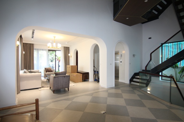 Biệt thự đơn lập cho thuê tại Vinhome Riverside, 5PN full nội thất