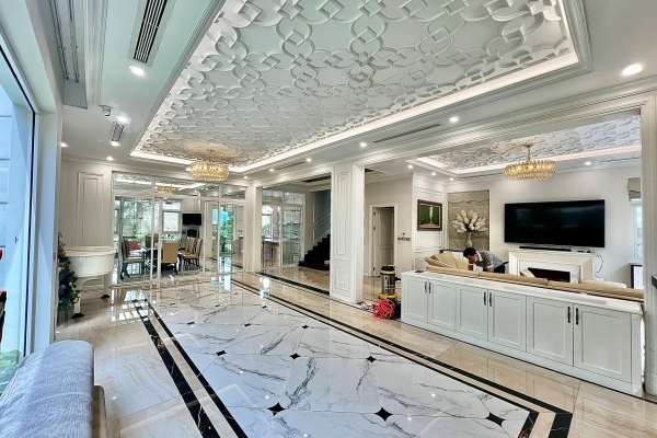 Biệt thự đơn lập cho thuê Vinhomes The Harmony nội thất hiện đại